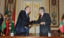 His Highness the Aga Khan and Portugal's Foreign Minister Luis Amado after the signing of an international agreement between the